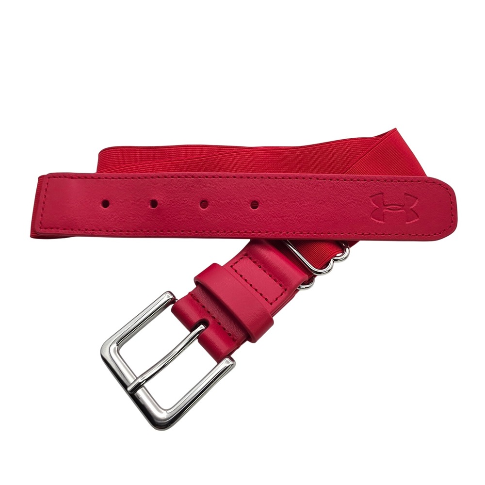 Under Armour Youth Baseball Belt Red Adjustable Elastic 1252085-600 OSFA